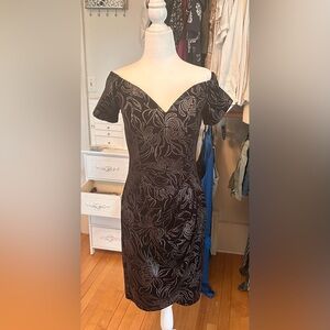 Vintage Black Floral Dress